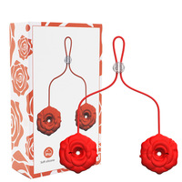 Best Sale APP Kontrollierter Silikon-Nippel vibrator mit Ketten halskette Rose Diskrete SM-Paare Spiele Intimes Sexspielzeug