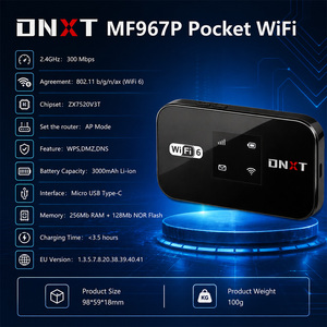 Router Wifi Portátil DNXT 4G, WiFi6 300Mbps, Mifi de Bolsillo, WPS, Router 4G con Sim, Modo AP, Dispositivo Wifi de Bolsillo 4G para Uso en Fiestas - Product Image 2