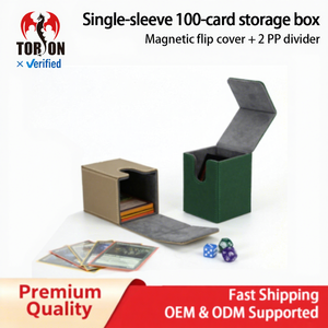   Boîte de rangement pour cartes Tcg YuGiOh pour jeux de société, boîte à cartes rabattable, capacité de 100 cartes, écologique, durable, portable - Product Image 1