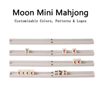 Tuiles de Mahjong de voyage miniatures en mélamine personnalisées, gravées/imprimées UV double face, motif/couleur personnalisés, avec divers supports