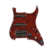 Guitare électrique haut de gamme personnalisée 3 plis écaille de tortue pré-câblée Pickguard Guitare ST SSH Pickguard Micros Métal Plastique