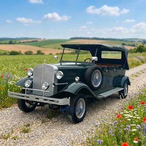 Voiture électrique vintage classique vert foncé haut de gamme, écologique, à énergie nouvelle, pour le tourisme, en promotion, du fabricant chinois - Product Image 1