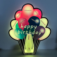 Présentoir LED en acrylique en forme de ballon pour bouteilles, glorificateur de vin, support de présentation VIP pour champagne, pour discothèque, bar, fête, lounge