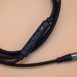 Male To Male Audio <b>Cable</b> 115 Cm Nylon Braided With Mic And Control For Car Audio - Product Image 2