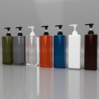 Bouteille carrée en plastique PETG transparente capacité de 250ml à 1000ml pour shampooing gel douche et conditionneur lotions d'emballage