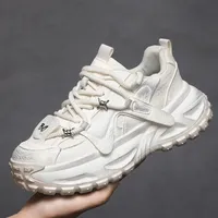 Chaussures de marche populaires pour hommes, collection Printemps-Automne 2026, vente en gros, baskets de course respirantes en cuir PU à semelle épaisse