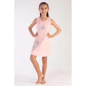 <b>Sweet</b> Girl's Thick Strap Oval Tunic Cotton Age 6-10 Years Long Length <b>Flower</b> Ruffle Print Pattern for Autumn Sizes 11-12 15-16 - Product Image 3