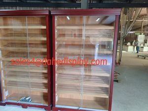 Vitrine en bois de cèdre espagnol Vitrine en verre pour magasin de fumée Armoire à cigares à double porte Meuble de <span class=keywords><strong>bar</strong></span> à cigares - Product Image 4