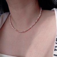 Collier ras du cou en perles baroques d'eau douce naturelles pour femme, design de niche estival, accessoires uniques, bijoux tendance
