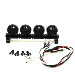 Trắng 4 đèn <span class=keywords><strong>LED</strong></span> Roof Spotlight đèn Set cho TRX-4 trục SCX10 wraith D90 1/10 RC Crawler Xe mô hình nâng cấp các bộ phận - Product Image 3