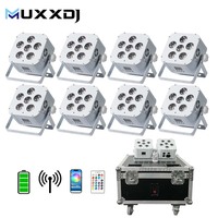 6x18w LED sans fil alimenté par batterie Uplights 6x18W RGBAW UV 6 en 1 LED Par lumière doe mariage djs