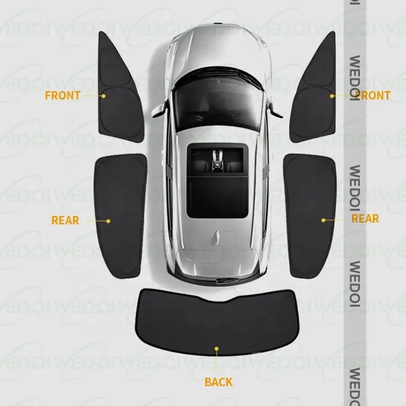 Accessori per parasole per veicoli blocchi visiera parasole UV proteggi 6 pezzi personalizzati per VW ID3 ID4 ID6 parasole 100% auto su misura