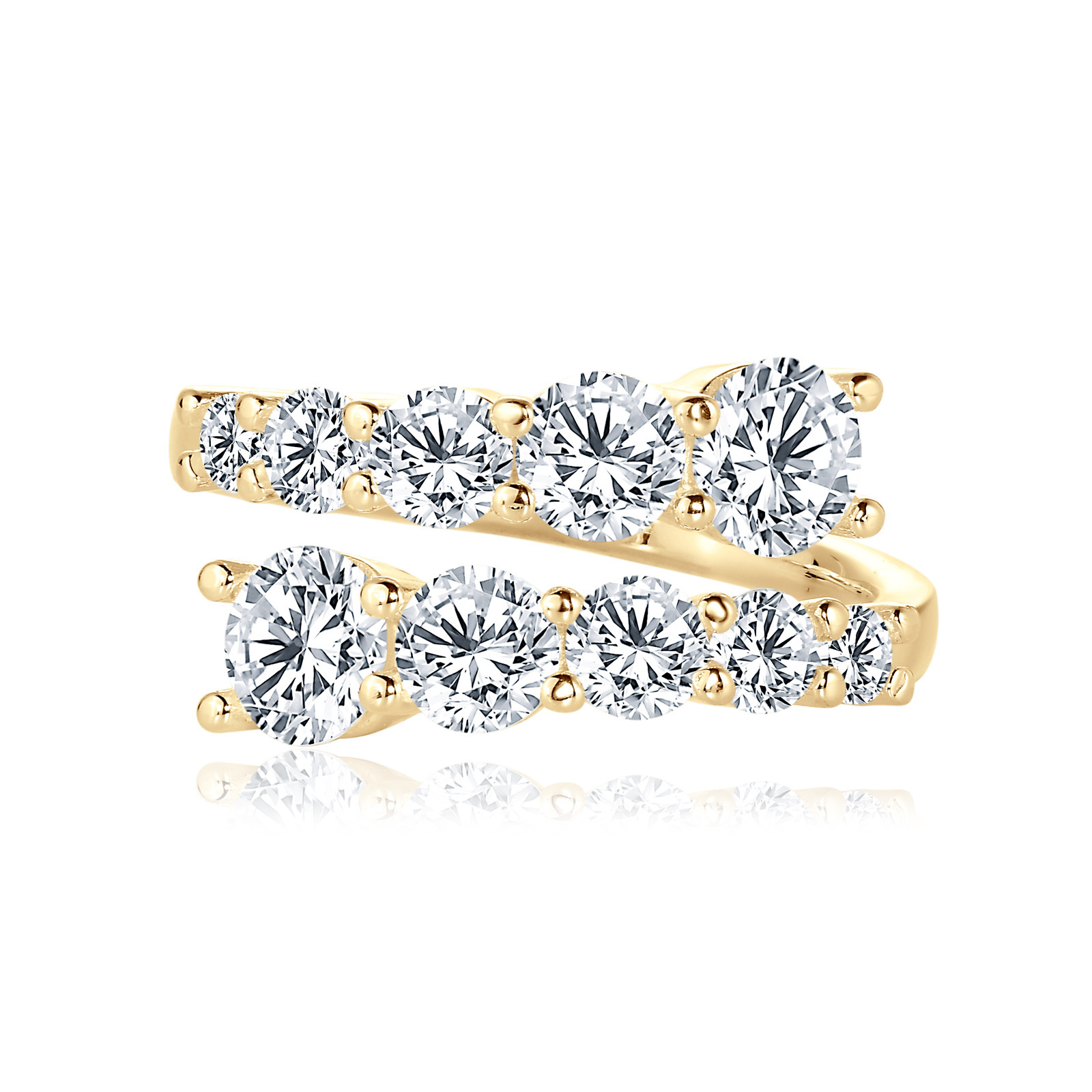 Gold-Moissanite+GRA Certificate