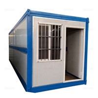 Maisons préfabriquées modulaires portables pliables en kit, structure légère en acier à faible coût, 20 pieds, en vente