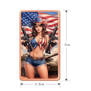 Ingot Tembaga Halus 5oz Cetak UV Khusus, Suvenir Wanita Koboi Patriotik AS - Product Image 4