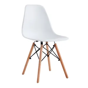Cadeiras contemporâneas de plástico, cadeiras brancas de plástico para restaurante, cozinha, sala de jantar e sala de jantar