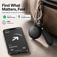 Traceur anti-perte BLE pour aventures en plein air avec batterie remplaçable CR2032, compatible Apple Find My et Google Find My Device, balise intelligente