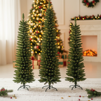 Sapin de Noël Artificiel Haut de Gamme Effet Naturel, Décoré, pour Intérieur, 1.5/1.8/2.1 M, avec Lumières LED