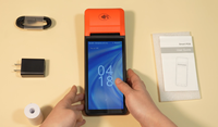 Terminal de point de vente mobile Android 14 avec imprimante, terminal de point de vente portable NFC Bluetooth 6 pouces pour la vente au détail, la livraison et la restauration