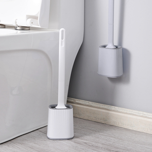 Sanga Private Label Modern <b>Black</b> Luxury Wall Mounted PP <b>Silicone</b> Non Leak Drip <b>Toilet</b> Cleaning <b>Brush</b> and Holder - Product Image 5
