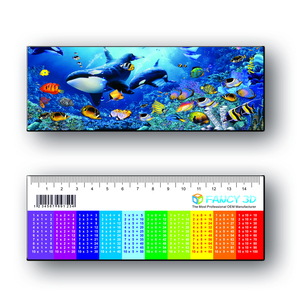 Vendita calda 15CM Logo personalizzato fatto da te 3D lenticolare stampa plastica senza righello pieghevole - Product Image 3