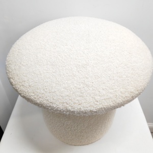 Thiết kế mới Teddy vải sang trọng nấm Ottoman phân màu be Phân - Product Image 3