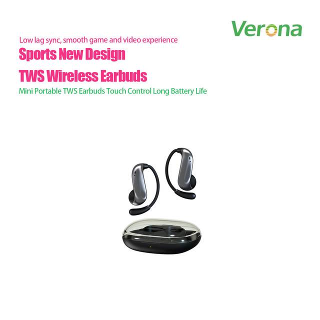 Open-Ear for 5.3 Earbuds Air Conduction IPX-4 Waterproof 3-5 Hours Playtime Wireless Headphones Ear Hooks Charging Sports