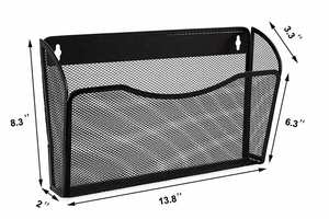 Mesh 3 Pockets Hanging File Organizer Vertical Wall File Holder Rack - Product Image 6