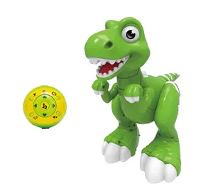 New 9 Channels Remote Control Smart Dinosaur Truck Dancing Dinosaur Toy Car with Sound Light and Mist Spray & 360 Degrees Rotate