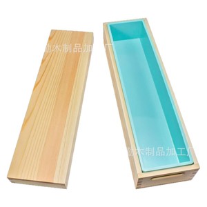 Caja de madera rectangular para jabón DIY, molde para hacer jabón artesanal, herramienta de madera maciza con asa. - Product Image 5