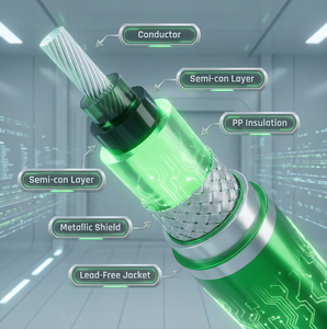 Cable de Energía Ecológico de 72kV HV con Aislamiento de Polipropileno PP Sin <span class=keywords><strong>Plomo</strong></span> |   Alta resistencia dieléctrica |   100% reciclable |   Energía Sostenible - Product Image 2