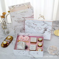 Boîte d'emballage de tasse en verre de luxe personnalisée, carton rigide, tasse à café en céramique nordique légère, coffret cadeau, emballage avec mousse