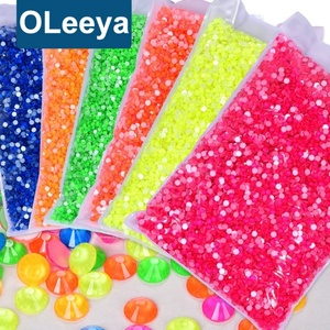Oleeya - Piedras de Cristal Planas de Color Morado Neón para Uñas, Piedras de Cristal para Uñas con Paquete al por Mayor - Product Image 4
