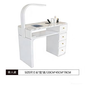 Juego de Mesa y Silla para Manicura, Estructura de Acero al Carbono, Superficie de Mármol, Muebles Multifuncionales para Salón - Product Image 5