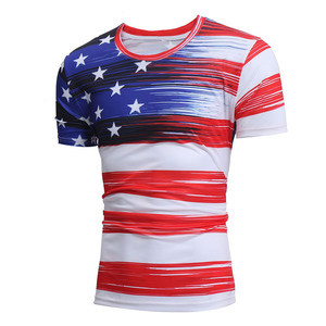 Camiseta de poliéster con diseño impreso personalizado para hombre, camiseta de secado y ajuste, sublimación, venta al por mayor - Product Image 2