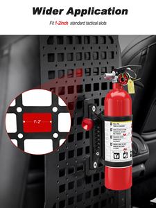Kit <span class=keywords><strong>de</strong></span> montaje <span class=keywords><strong>de</strong></span> extintor <span class=keywords><strong>de</strong></span> incendios MOLLE-Soporte <span class=keywords><strong>de</strong></span> liberación rápida para paneles tácticos, camiones y vehículos, se adapta a ranuras/agujeros <span class=keywords><strong>de</strong></span> 1-2" - Product Image 5