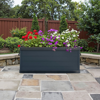 Pots de fleurs carrés en acier galvanisé avec revêtement en poudre, sur mesure, pour la maison et l'extérieur, vente en gros