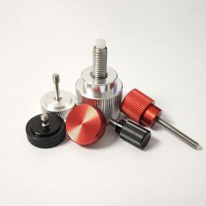 Laser Machined Aluminum & Stainless Steel Knurled Stud Clamping Turn Knob <b>Screw</b> Nut - Product Image 1