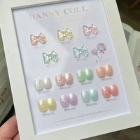 Ensemble de vernis à ongles en gel à texture de coquille de perle couleur macaron d'été OEM vente en gros de marque privée ensemble de vernis à ongles en gel UV avec logo personnalisé
