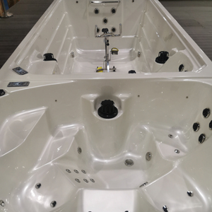 Hydro massage jets à bulles <span class=keywords><strong>spa</strong></span> machine de natation Balboa bluetooth avec espace <span class=keywords><strong>spa</strong></span> séparé piscine sans fin infinie avec couvercle - Product Image 2