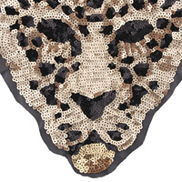 Vente chaude Animal Panther Applique Patch fer sur patchs de broderie à paillettes personnalisés pour t-shirt