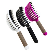 Brosse à cheveux magique à finition mate douce à la mode, brosse à cheveux démêlante personnalisée pour Extension de cheveux