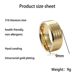 Titanium Steel Geometric <b>Ring</b> <b>Silver</b> Unisex Fashion Jewelry Gift - Product Image 5