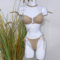 2026 Nieuw ontwerp op maat gemaakte luxe dames badpak met hoge taille, effen kleur, bikini's, zwemkleding