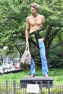 Statua in bronzo <span class=keywords><strong>Bruno</strong></span>: Scultura a grandezza naturale di due viaggiatori - Offerta imperdibile - Product Image 6