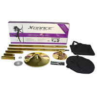 Gold Pole Dance Fitness Portátil Profesional Spinning Dancing Pole Kit Ejercicio Stripper Pole