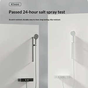 Ensemble de douche R&T K1mini avec barre coulissante, pommeau de douche mural, quatre modes de jet d'eau, grande table de rangement, usage domestique - Product Image 3