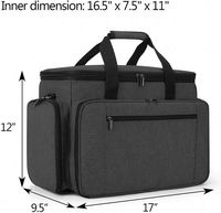 Échantillon gratuit, sac de transport pour machine à coudre portable, grand, rembourrage amovible, boîte de rangement pour machine à coudre, sac de transport