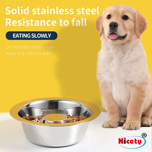 Tigela de Alimentação Lenta para Cães em Aço Inoxidável Ecológica, Tigela Redonda para Animais de Estimação para Uso Interno e Externo - Product Image 5