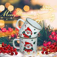 Mug en émail personnalisé, coloré, à sublimation, moderne, tendance, qualité garantie, logo personnalisé, grande capacité, réutilisable